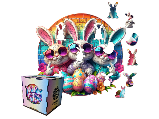 🐣 Puzzle-uri din Lemn pentru Paște – Cadouri Educative și Creative pentru Copii