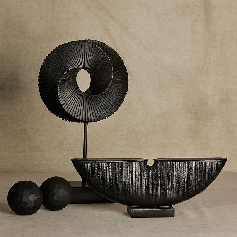 Decorațiune MORINI din polirășină neagră, 22 x 8 x 38 cm