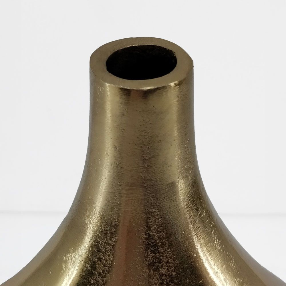 Vază LIBERTA AMDES din aluminiu cu finisaj auriu, 28 x 7 x 35 cm