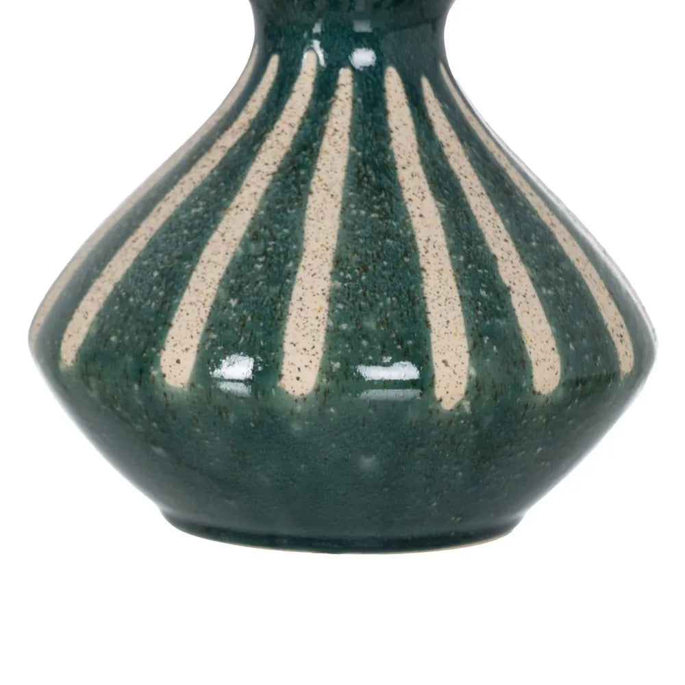 Vază LAGUN GREEN din ceramică verde, 19,3 x 19,3 x 31,2 cm