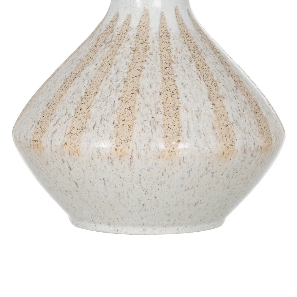 Vază ceramică LAGUN BEIGE, bej, 21,8 x 21,8 x 40 cm