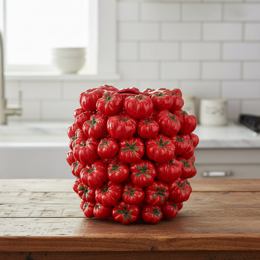 Vază ceramică GAZPACHO lucrată manual, 33,5 x 32 x 33 cm