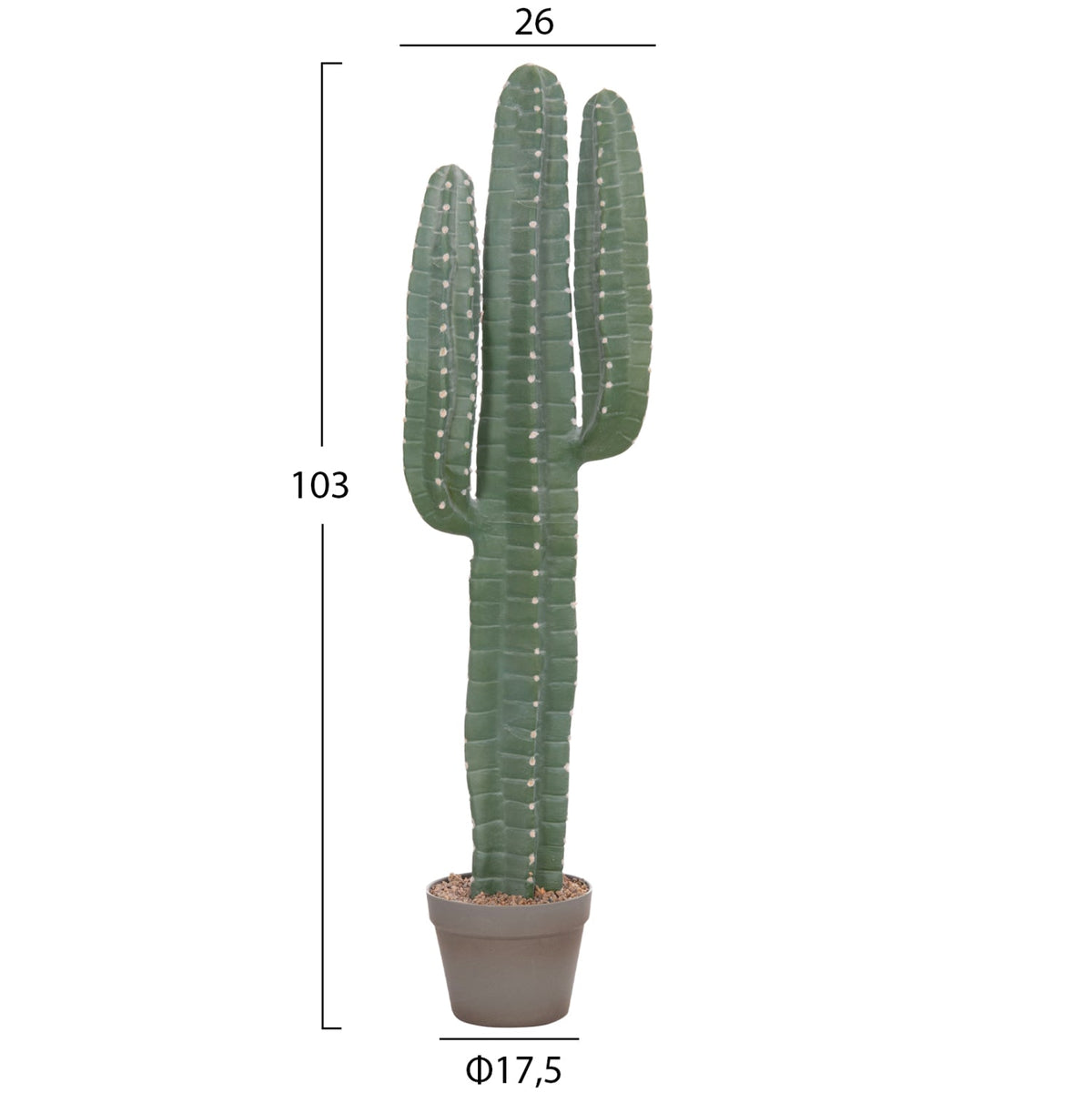Cactus artificial LETRA din polietilenă, în ghiveci, înălțime 103 cm
