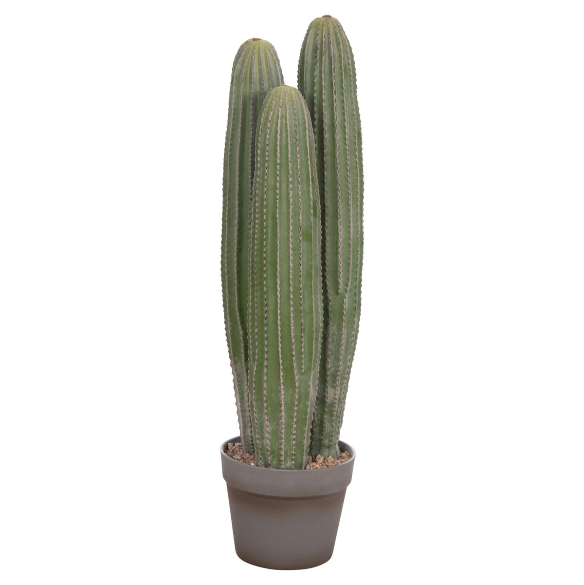 Cactus artificial LELO din polietilenă, 3 trunchiuri, în ghiveci, 62 cm înălțime