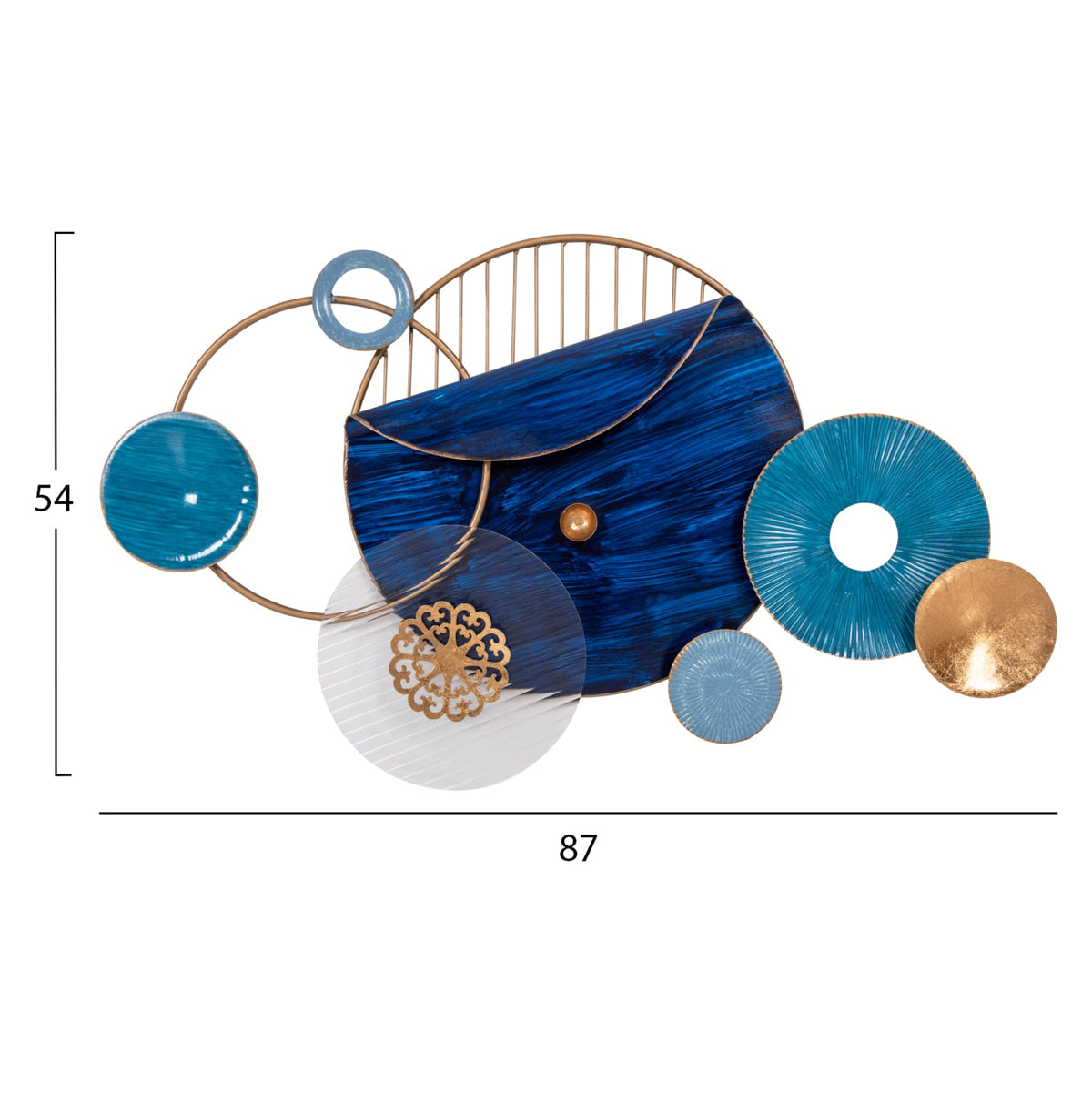 Decorațiune de perete AGERNA din metal, 87 x 54 cm
