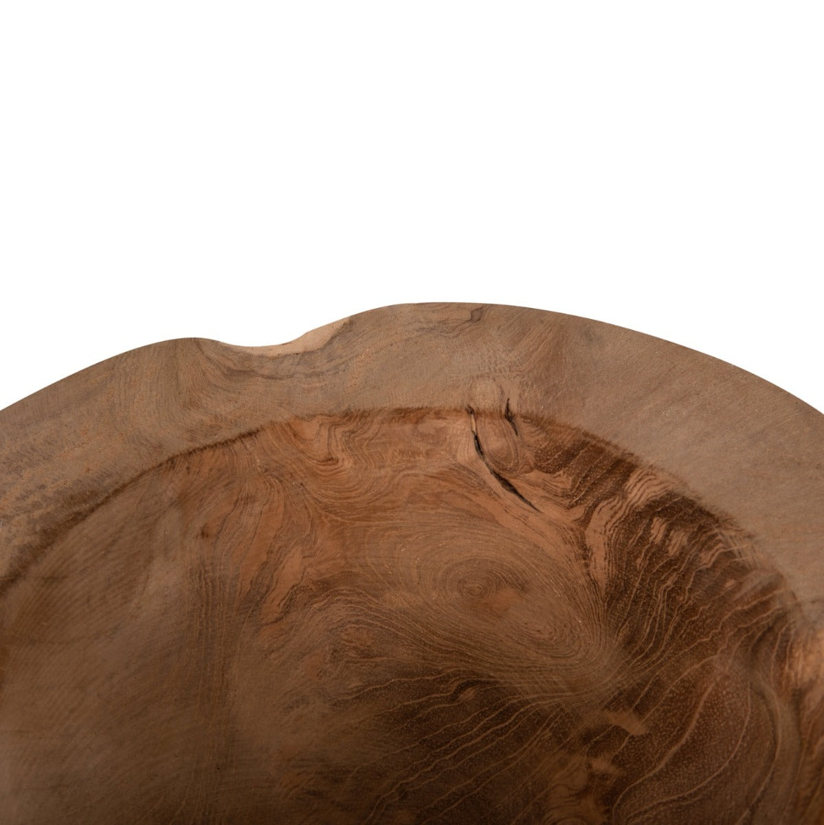 Bol decorativ KLAPO WOOD DECO din lemn masiv de tec, diametru 19 cm