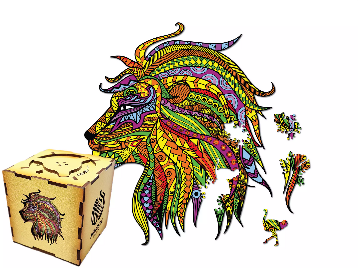 Leu - Puzzle Jigsaw Fibre Lemn
