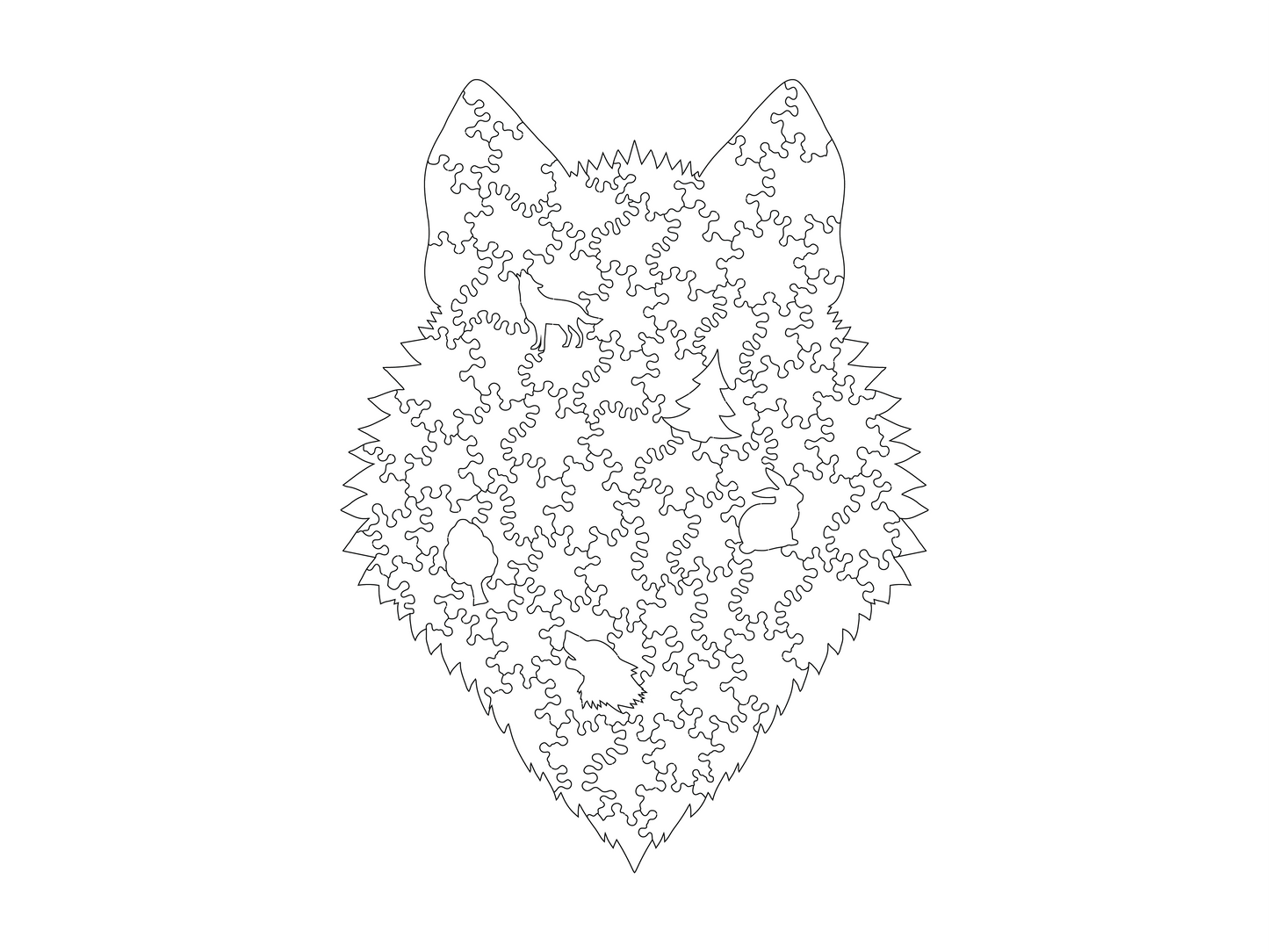 Lup - Puzzle Jigsaw Fibre Lemn
