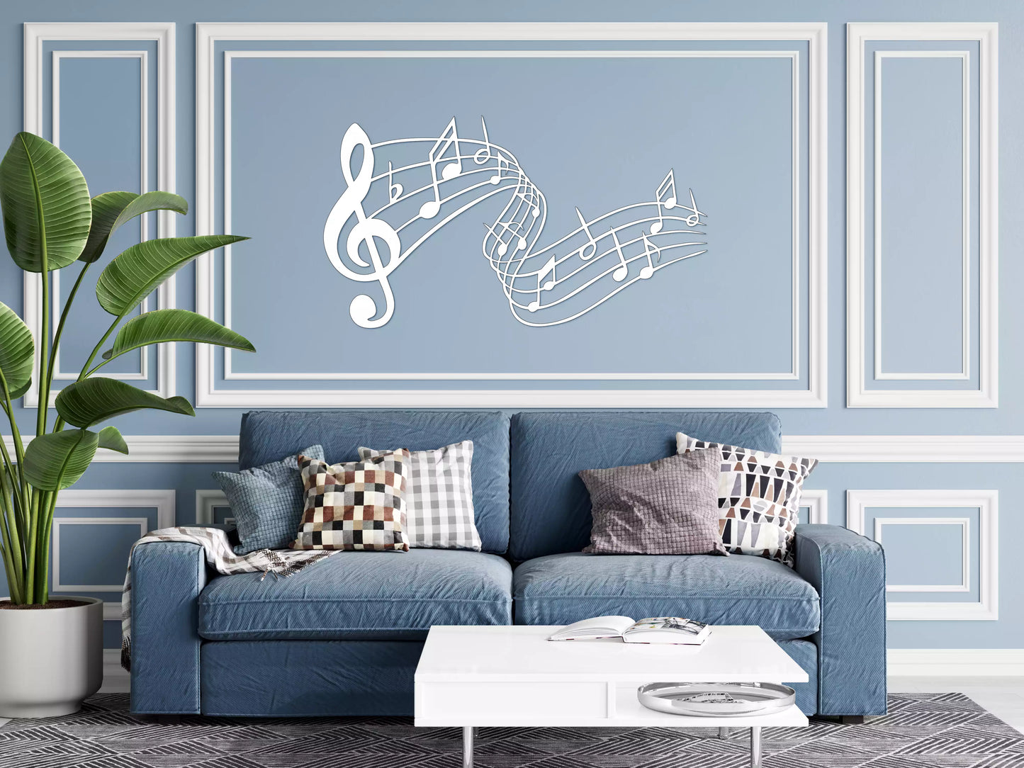 Note Muzicale - Decorațiune Perete Fibre Lemn