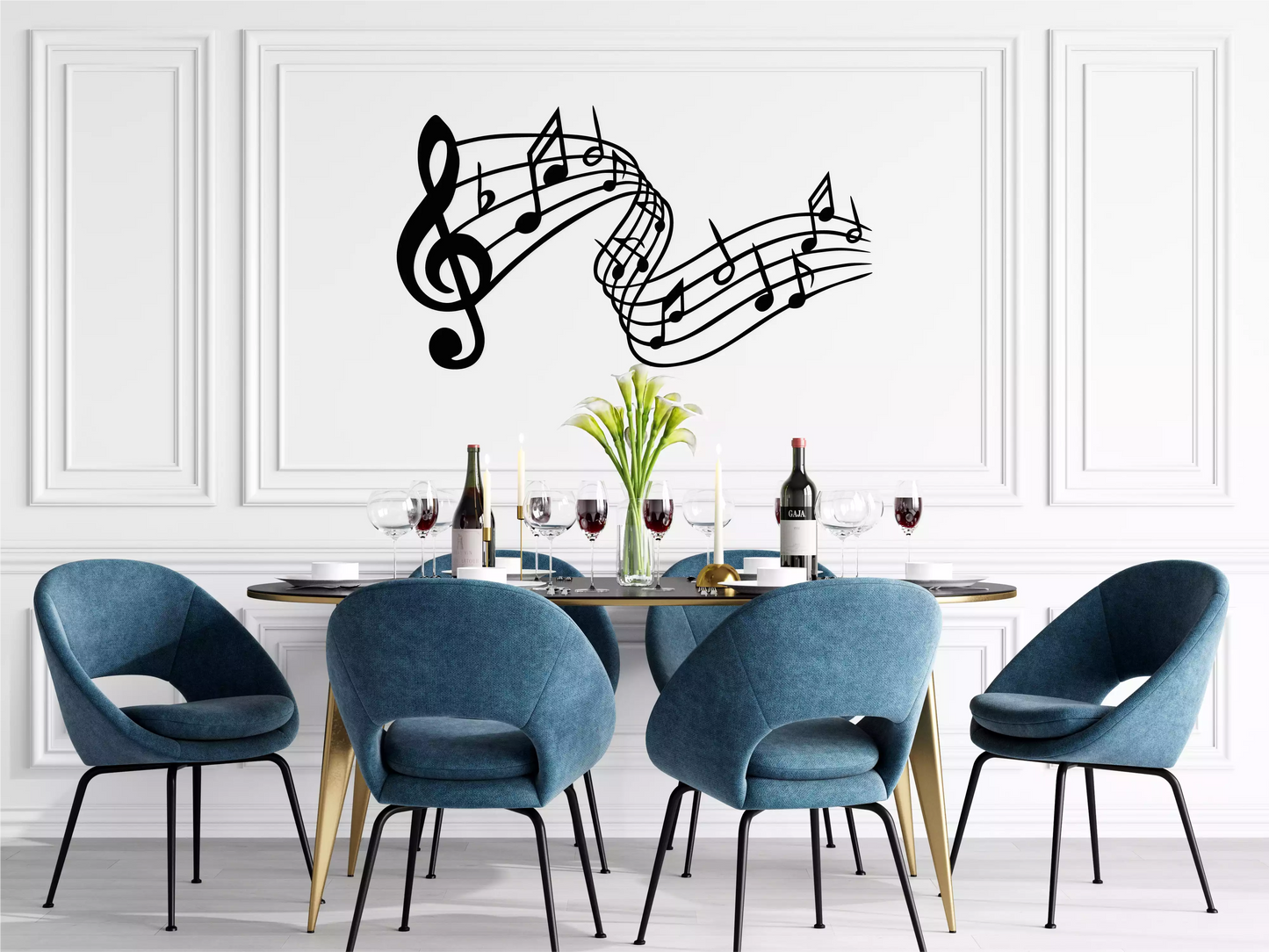 Note Muzicale - Decorațiune Perete Fibre Lemn