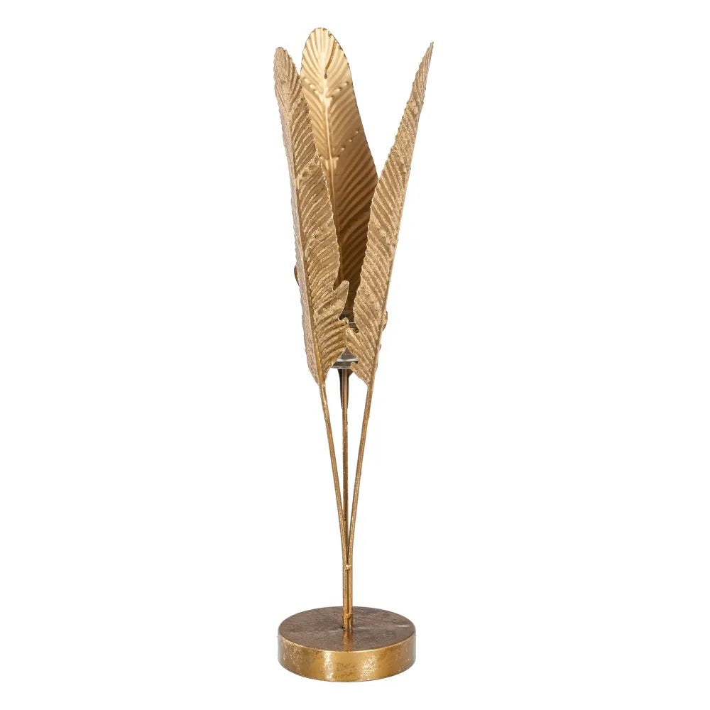 Suport lumânare PLUMES din fier și sticlă, 15 x 15 x 58 cm