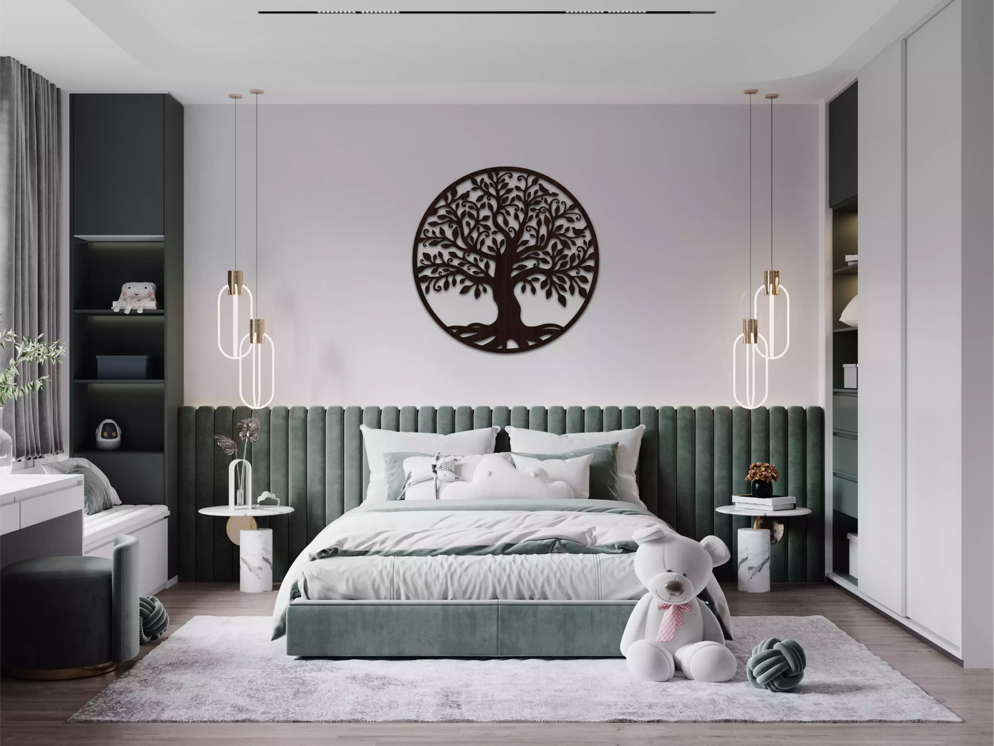 Copacul Vieții - Decorațiune Perete Fibre Lemn