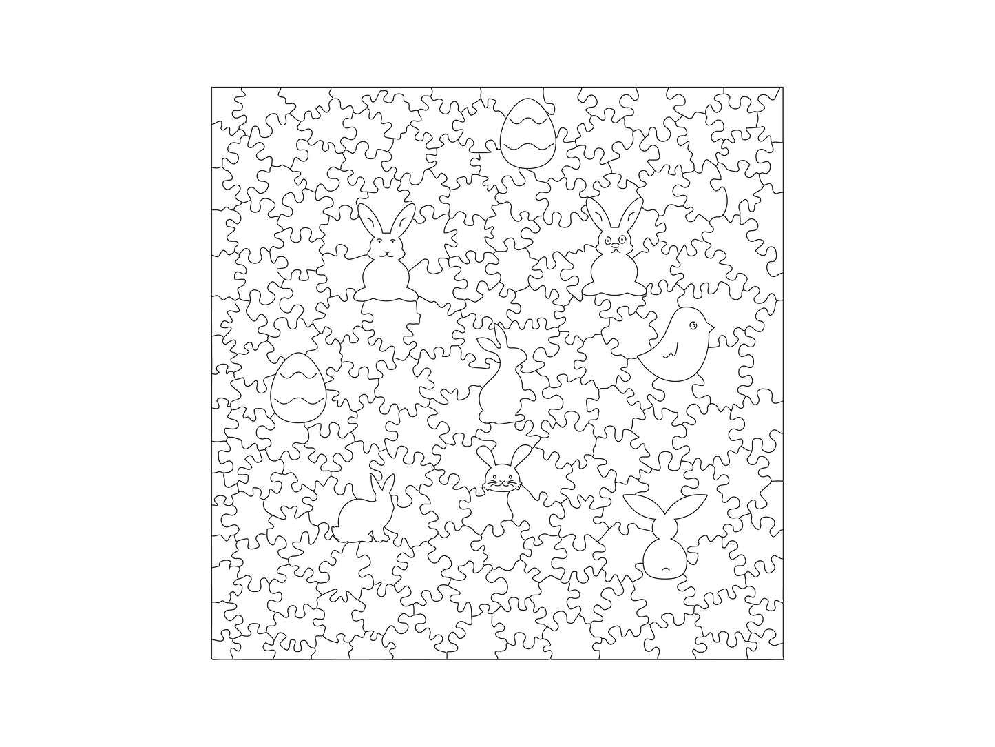 Zâna Puișorilor de Paște – Puzzle Jigsaw Fibre Lemn