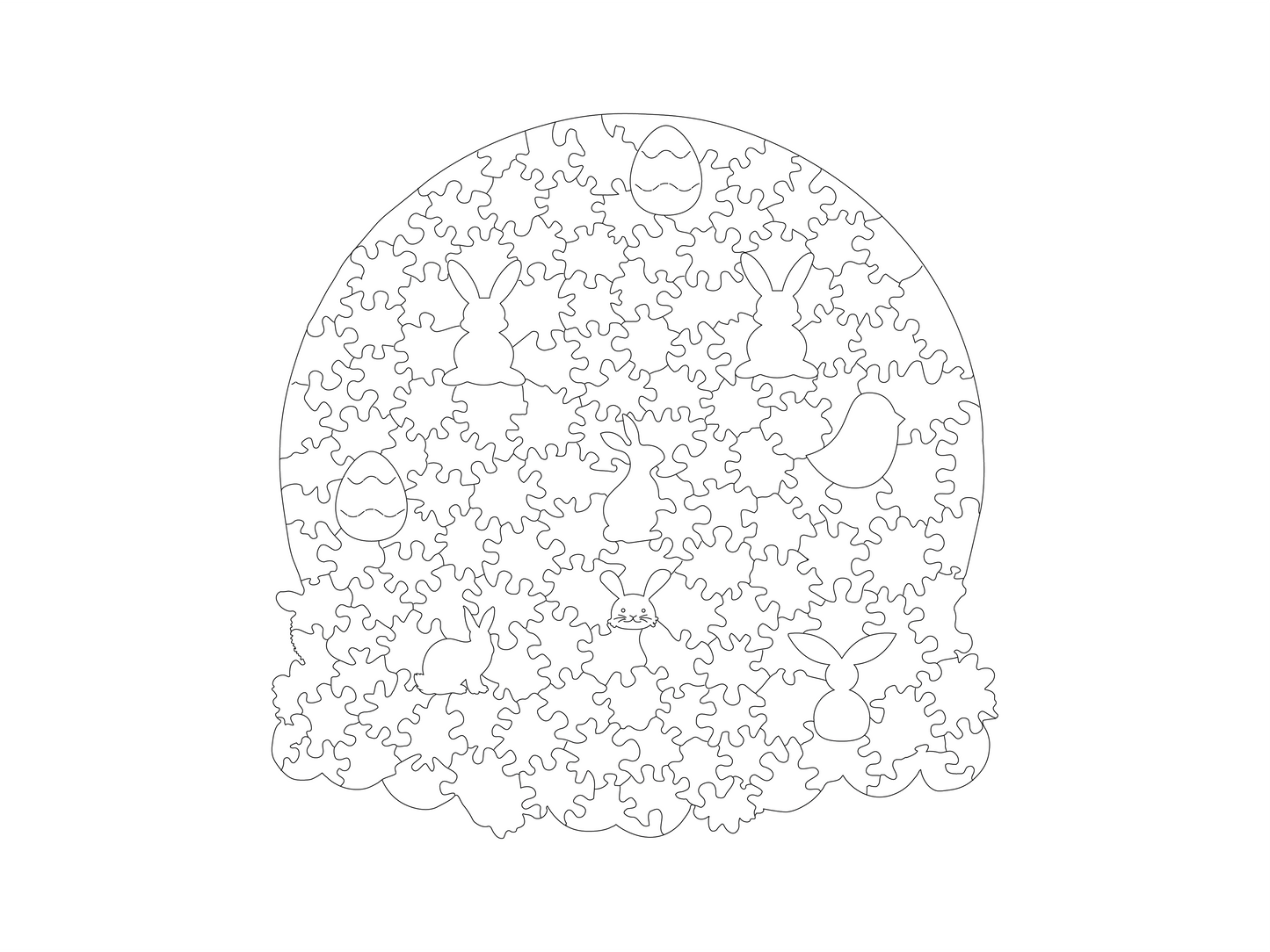 Puișori Cool de Paște – Puzzle Jigsaw Fibre Lemn