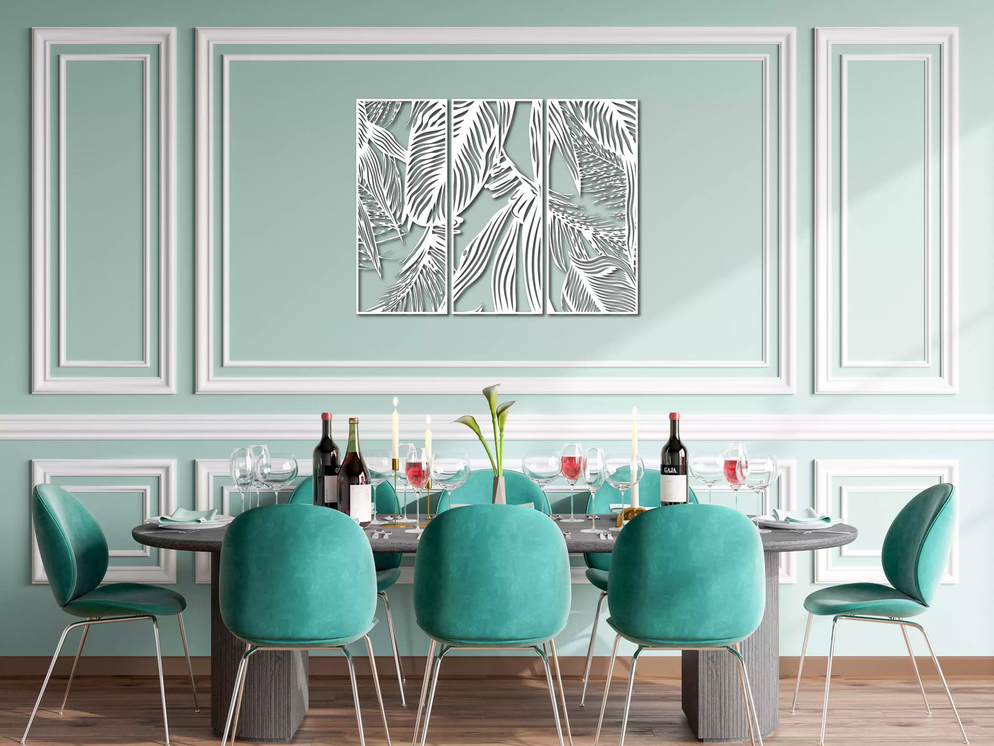 shopify_alb.webp Frunziș Tropical - Decorațiune Perete Fibre Lemn