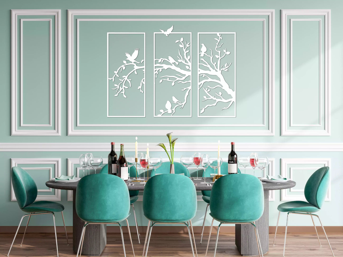 shopify_alb.webp Ramuri cu Păsări - Decorațiune Perete Fibre Lemn