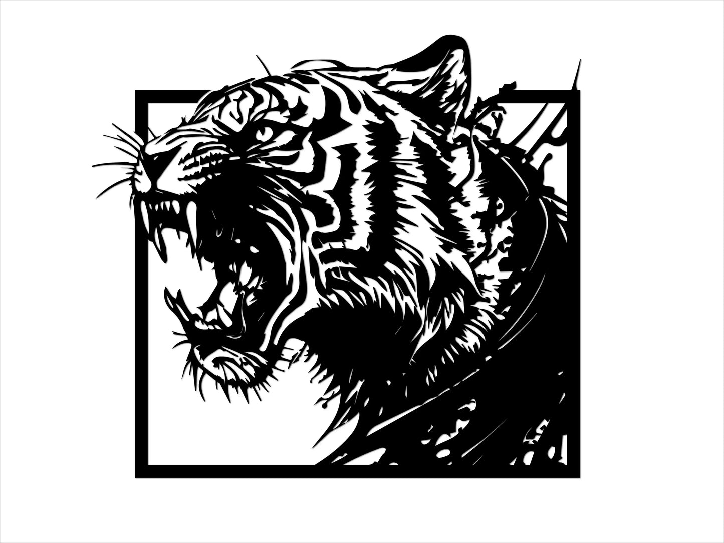 shopify_design.webp Tigrul Războinic - Decorațiune Perete Fibre Lemn