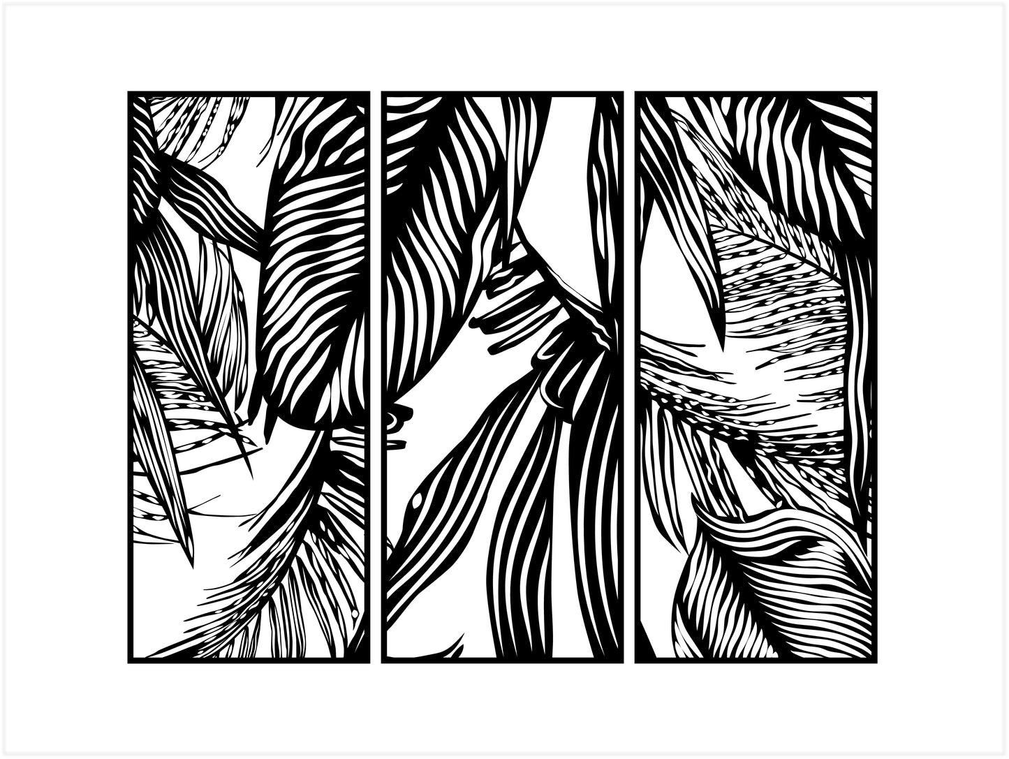 shopify_design.webp Frunziș Tropical - Decorațiune Perete Fibre Lemn