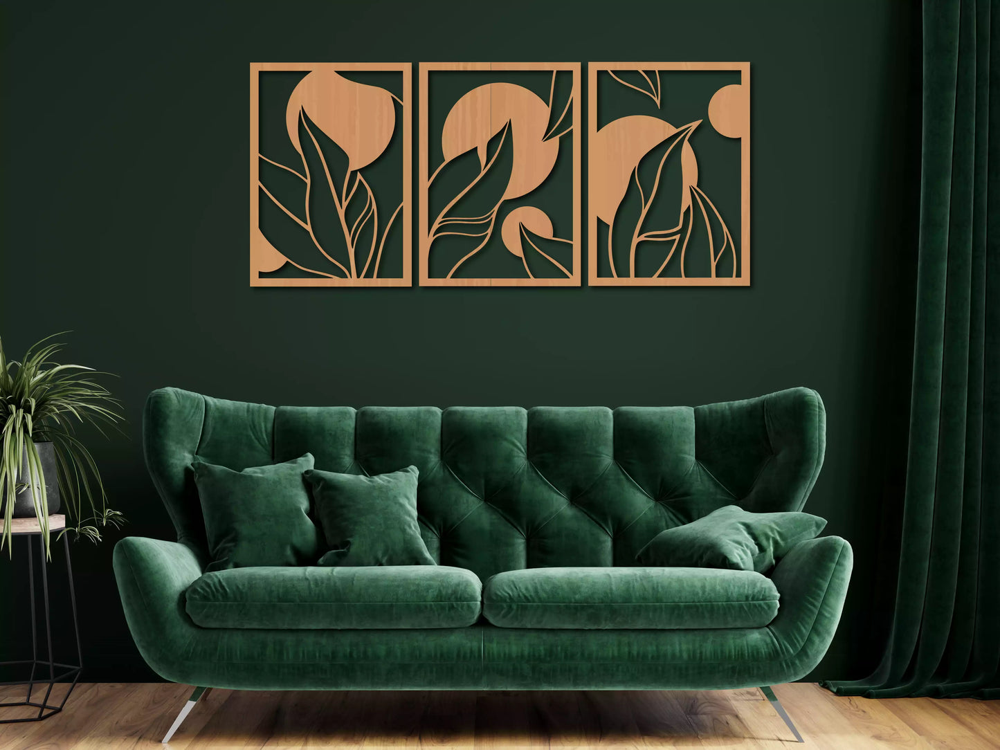 shopify_fag.webp Frunze abstracte - Decorațiune Perete Fibre Lemn