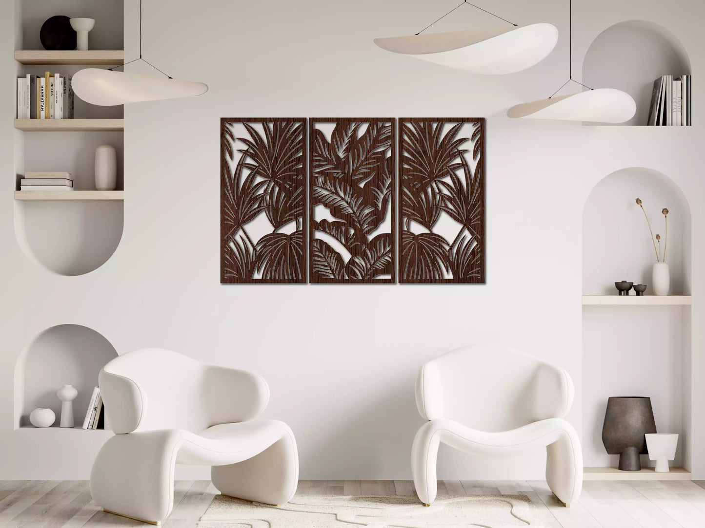 shopify_wenge.webp Jungla Frunzelor - Decorațiune Perete Fibre Lemn