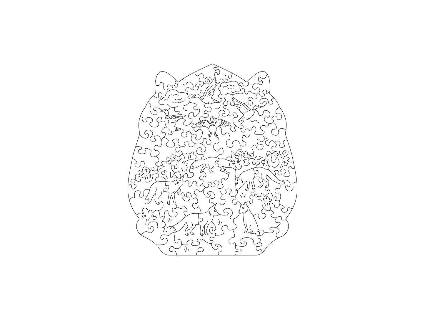 Vulpea Fermecată - Puzzle Jigsaw Fibre Lemn