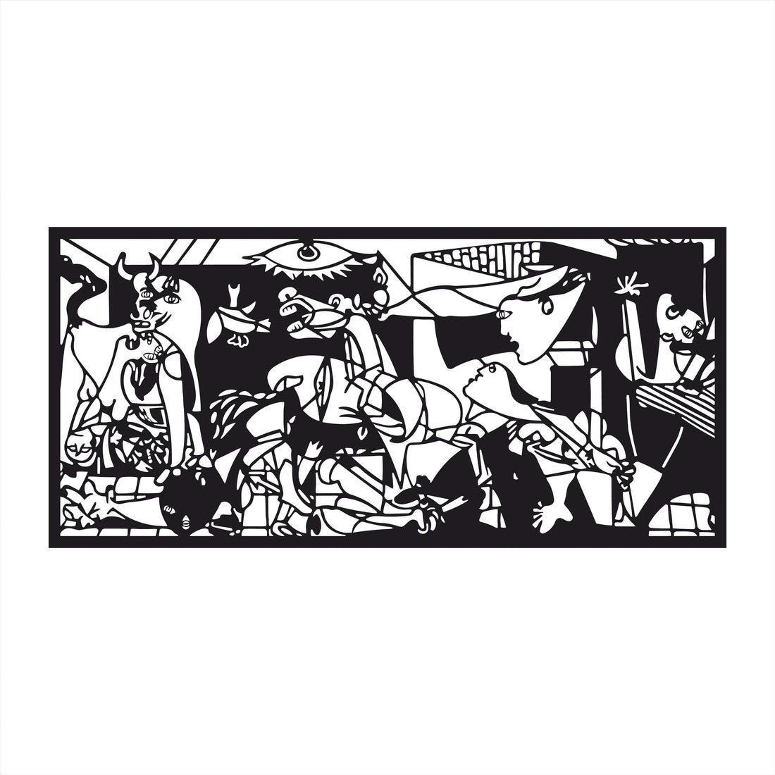 Guernica Pablo Picasso - Decorațiune Perete Fibre Lemn