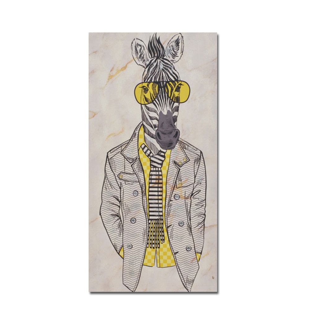 Tablou pe pânză ALMON ZEBRA, lemn și pânză, 30 x 60 cm