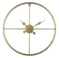 Ceas de perete TEMPLO cu ramă metalică, negru sau gold, 60 x 7 x 60 cm