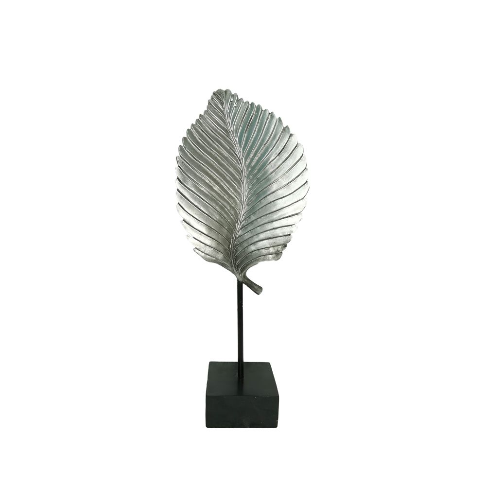 Decorațiune URMO argintie cu bază neagră, 17 x 13 x 42 cm