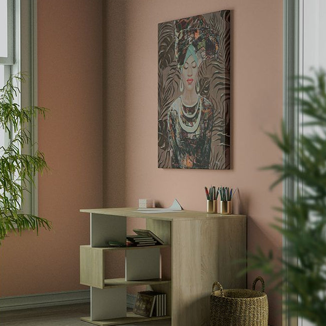 Tablou LANIMA din lemn și pânză lucrată manual, 76 x 100 cm