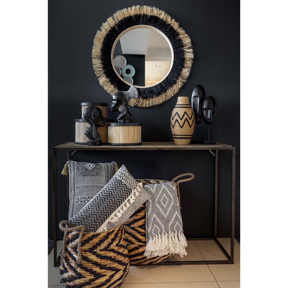 Set 2 coșuri decorative SPRISE din zambilă naturală, 55 x 55 x 64 cm și 42 x 42 x 50 cm