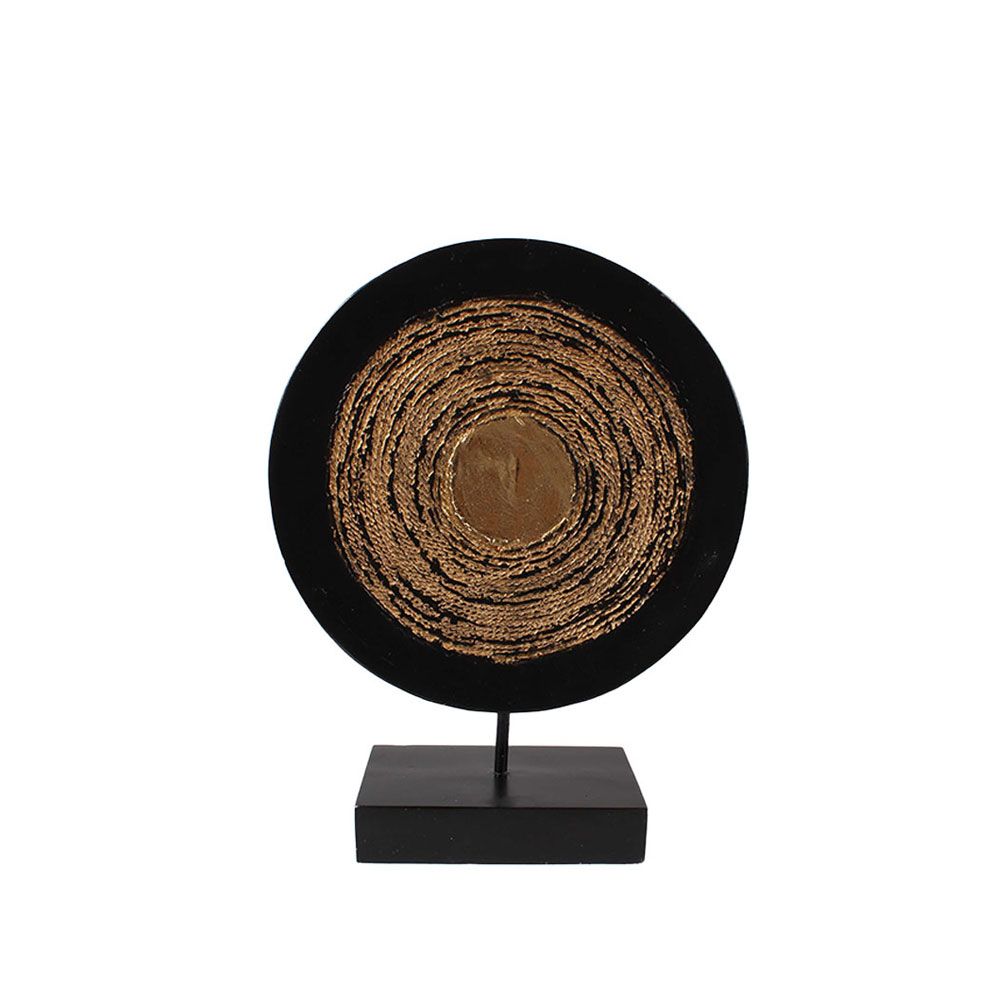 Totem decorativ AMARA din polirășină și metal, 27 x 10 x 35 cm
