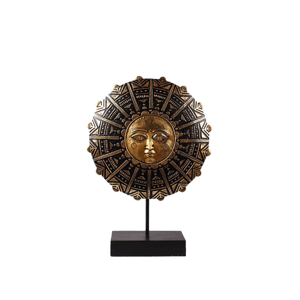 Decorațiune OSIRA din polirășină și metal, bronz și negru, 28 x 8 x 40 cm