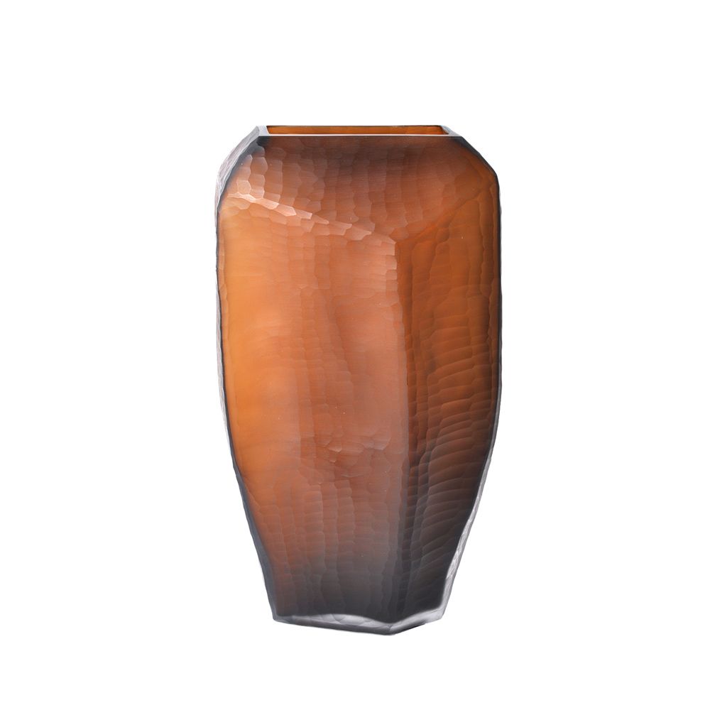 Vază decorativă OMARA maro-miere, 21 x 12 x 38 cm