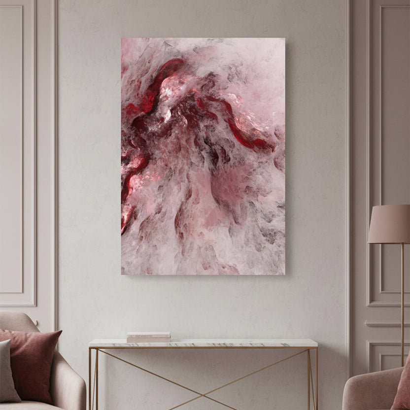 Tablou ZALENO B abstract din pânză și lemn, 60 x 90 cm