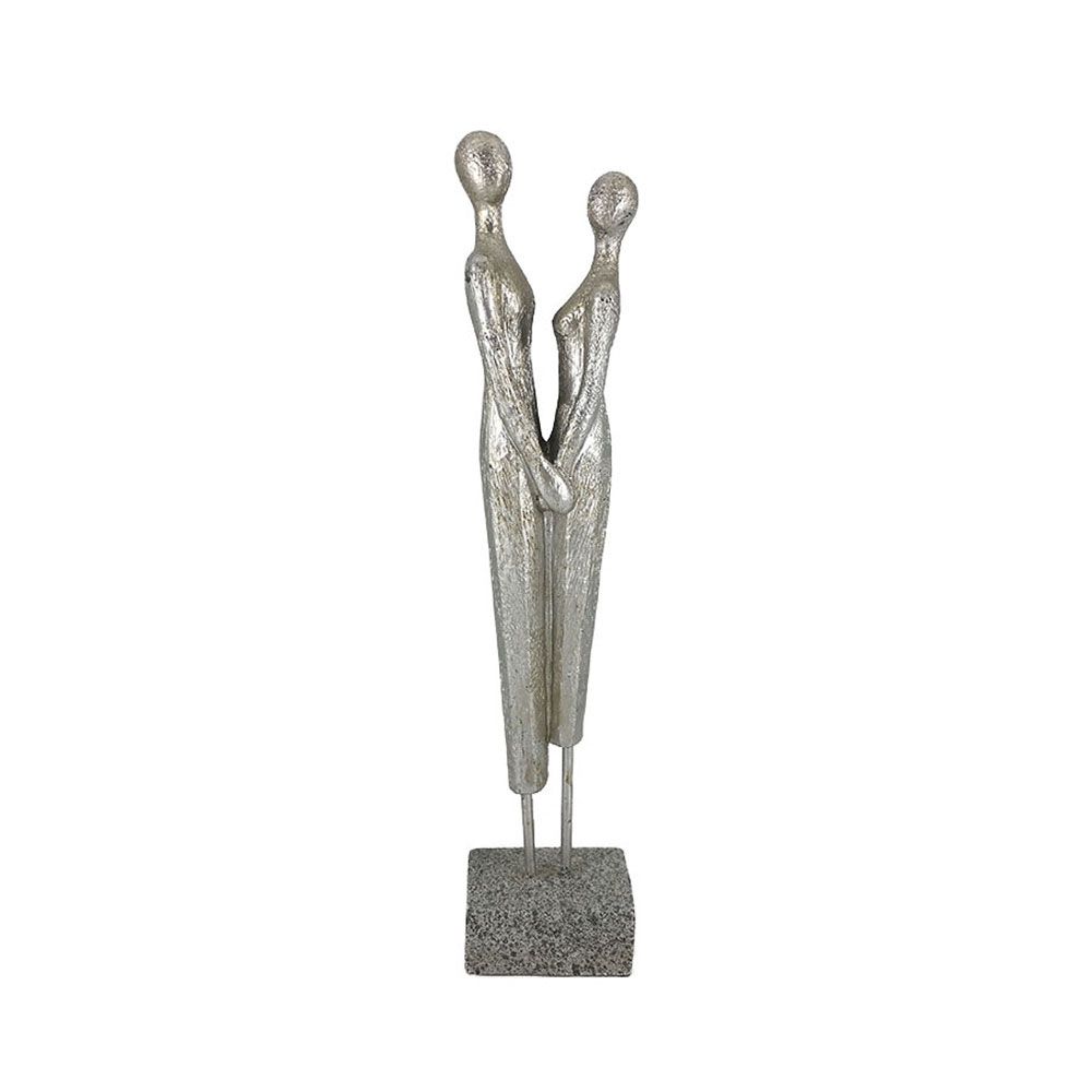 Figurină decorativă TIROVA A din polirășină argintie, 8 x 5 x 31 cm