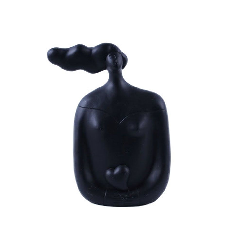 Figură decorativă DALUNA B din polirășină neagră, 17 x 8 x 21 cm