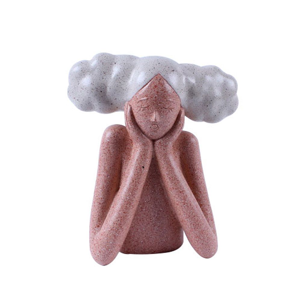 Figurină DALUNA PINK C din polirășină, 19 x 10 x 21 cm