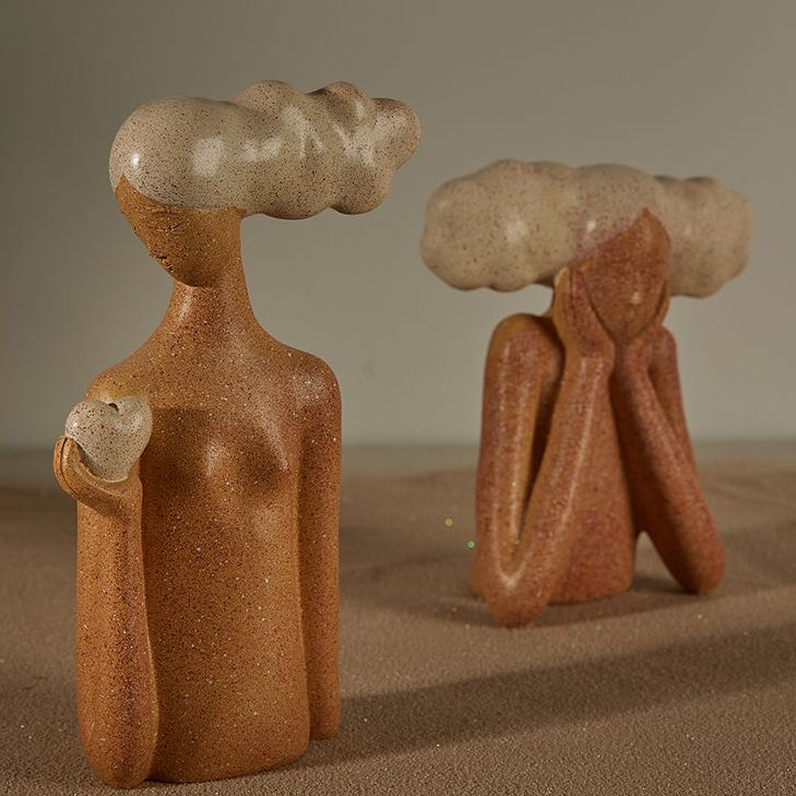Figurină DALUNA PINK C din polirășină, 19 x 10 x 21 cm