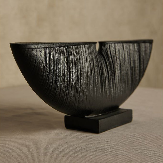Decorațiune MORINI din poliresină neagră, 35 x 6 x 12 cm