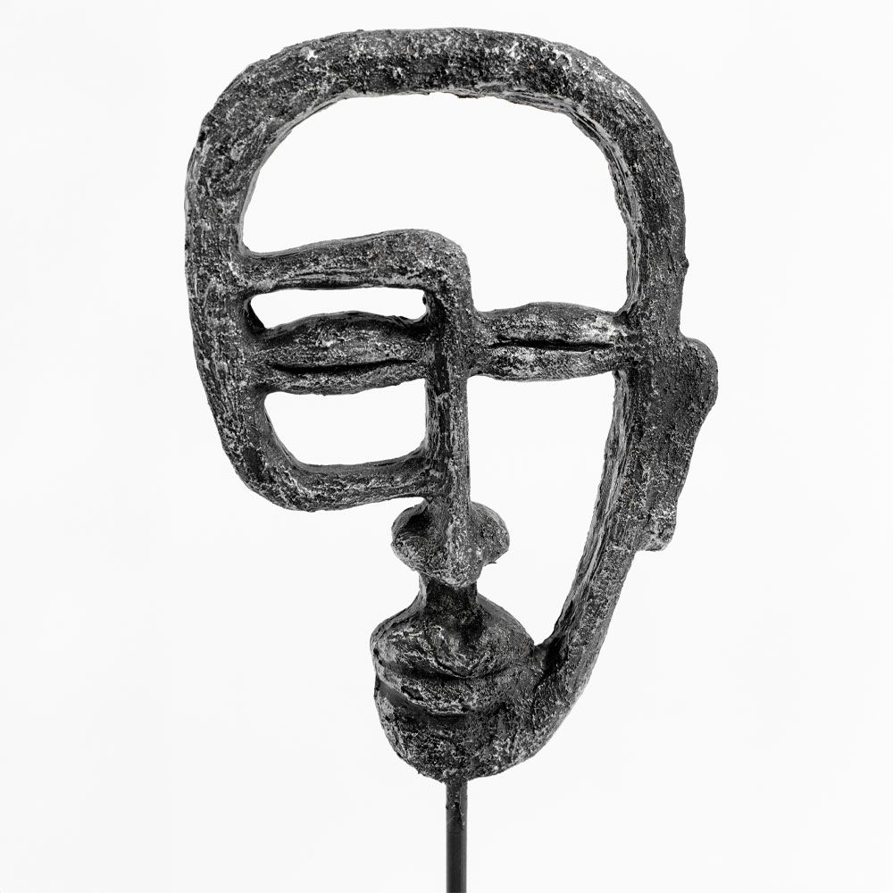 Statuie decorativă HAMENA B din polirășină neagră, 15 x 7 x 32 cm