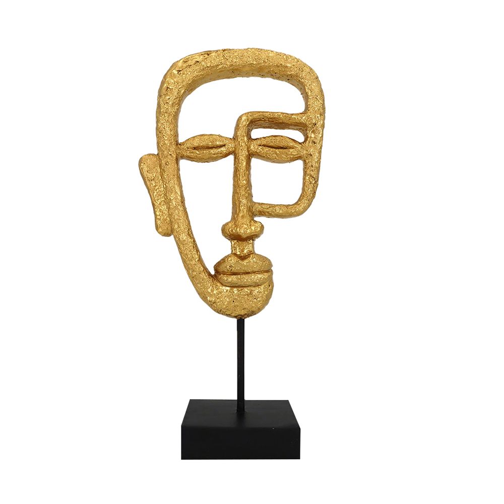 Statuie decorativă HAMENA D din poliresină, auriu, 16 x 7 x 34 cm