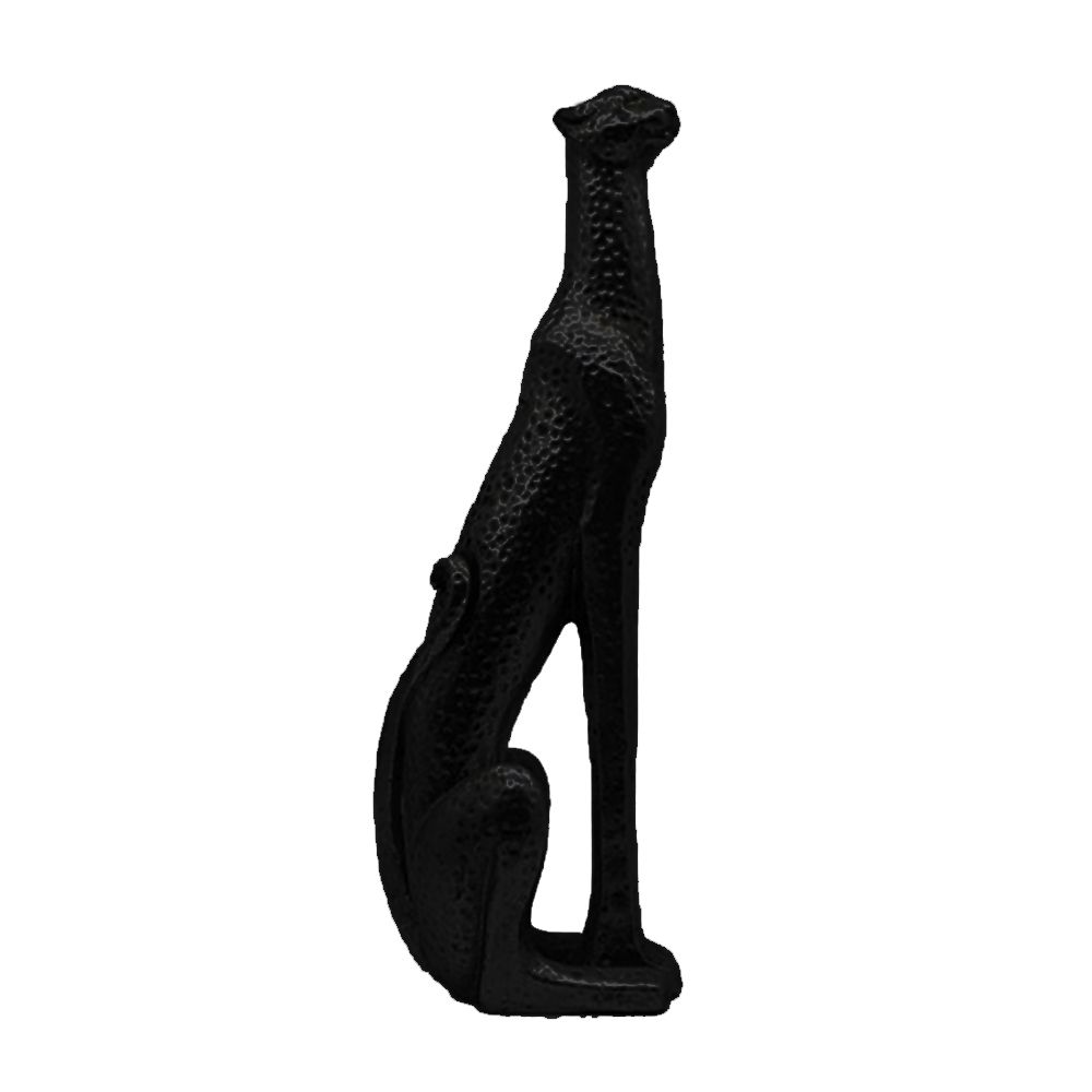 Decorațiune ZANIMO PANTHER din polirășină neagră, 10,5 x 22,5 x 39,5 cm