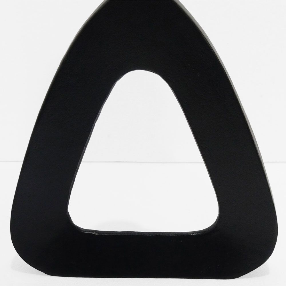 Vază NALENA TRIANGLE din aluminiu negru, 33 x 5 x 38 cm