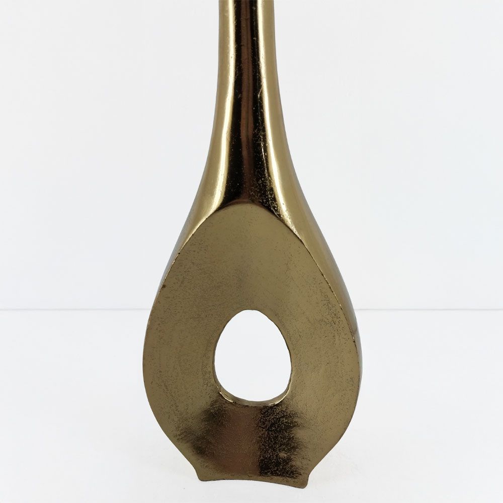 Vază AMDES din aluminiu, finisaj auriu, 19 x 7 x 56 cm