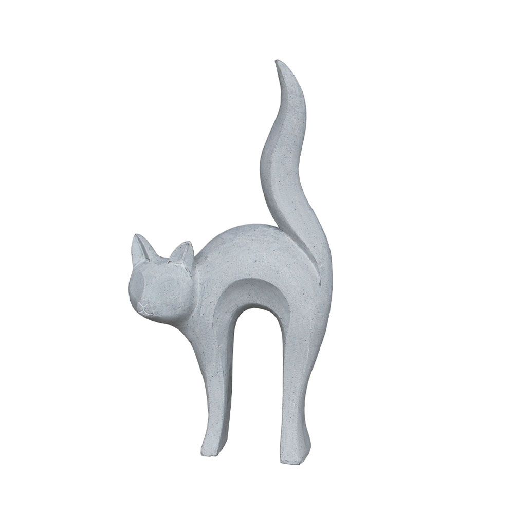 Statuie decorativă SARONA CAT din piatră artificială, 31 x 15 x 62 cm