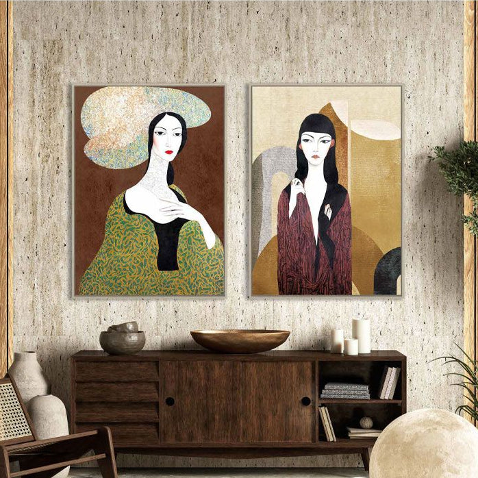 Tablou TABENA din pânză imprimată și lemn, 83 x 123 cm