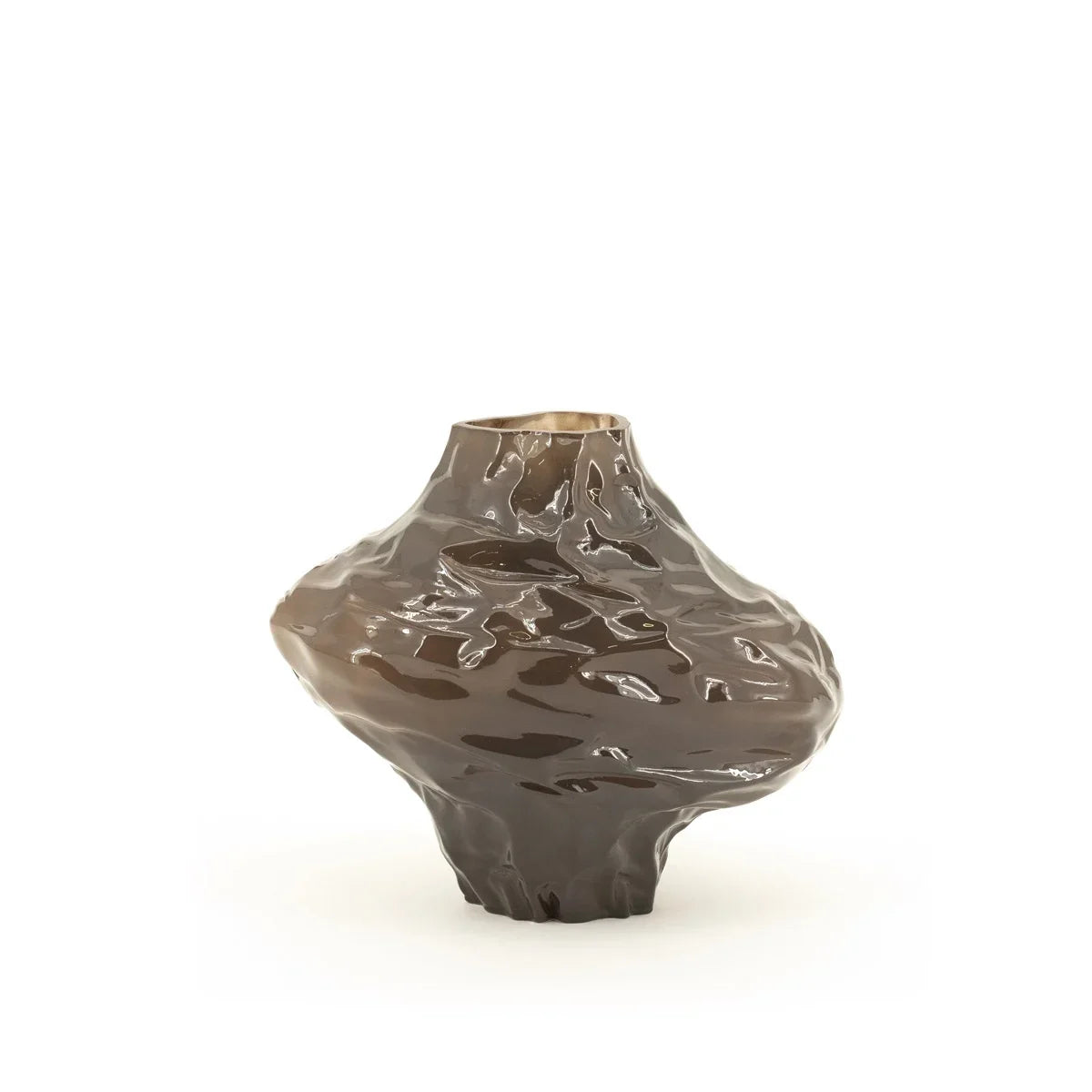 Vază BY-BOO RIAS SMALL BROWN - P, dimensiuni 26,5 x 17 x 22 cm