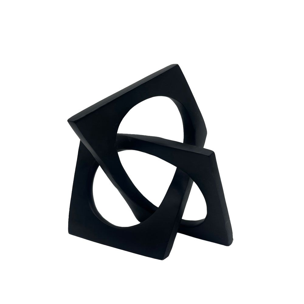 Decorațiune BANFORAL din polirășină, nod geometric, 22 x 14 x 23 cm