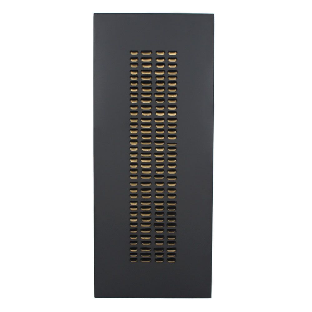 Tablou LOVIN din metal și MDF, negru cu detalii aurii, 50 x 120 cm